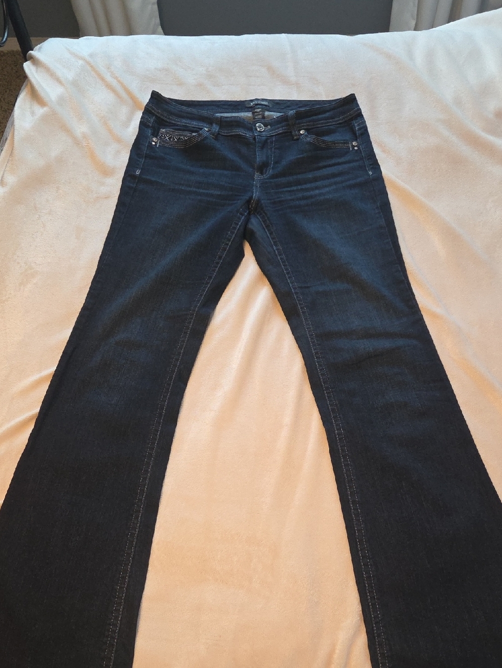 White House Black Market Dark Indigo Flare Jeans